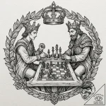 Tattoo design, two crowned kings playing ches… – tattoo sketch (№1751604849_0, 04.07.2025 04:54) — tattoovalue.net