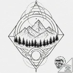 Tattoo design, a single, continuous line that… – tattoo sketch (№1751605418_0, 04.07.2025 05:03) — tattoovalue.net