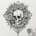 Tattoo design, handpoke style, a safety pin,… – tattoo sketch (№1751605770_0, 04.07.2025 05:09) — tattoovalue.net