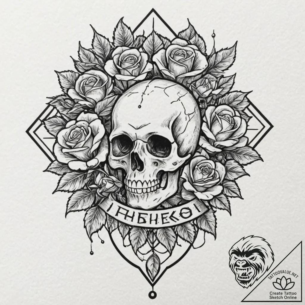Tattoo design, handpoke style, a safety pin,... - tattoo sketch (№1751605770_0, 04.07.2025 05:09) — tattoovalue.net