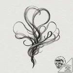 Tattoo design, smoke-like calligraphy, soft,… – tattoo sketch (№1751606803_0, 04.07.2025 05:26) — tattoovalue.net
