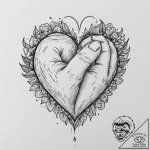 Tattoo design, handpoke style, a folder icon… – tattoo sketch (№1751607297_0, 04.07.2025 05:34) — tattoovalue.net