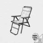 Tattoo design, handpoke style, a lawn chair,… – tattoo sketch (№1751607647_0, 04.07.2025 05:40) — tattoovalue.net