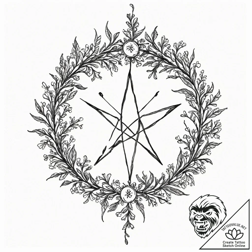 Tattoo design, the sigil of lucifer, but its... - tattoo sketch (№1751608081_0, 04.07.2025 05:48) — tattoovalue.net