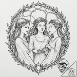 Tattoo design, the hands of the three fates (… – tattoo sketch (№1751608511_0, 04.07.2025 05:55) — tattoovalue.net