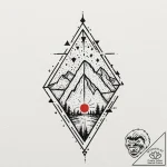 Tattoo design, handpoke style, a pattern of t… – tattoo sketch (№1751608599_0, 04.07.2025 05:56) — tattoovalue.net