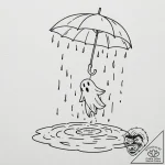 Tattoo design, a kasa-obake (umbrella ghost),… – tattoo sketch (№1751608686_0, 04.07.2025 05:58) — tattoovalue.net