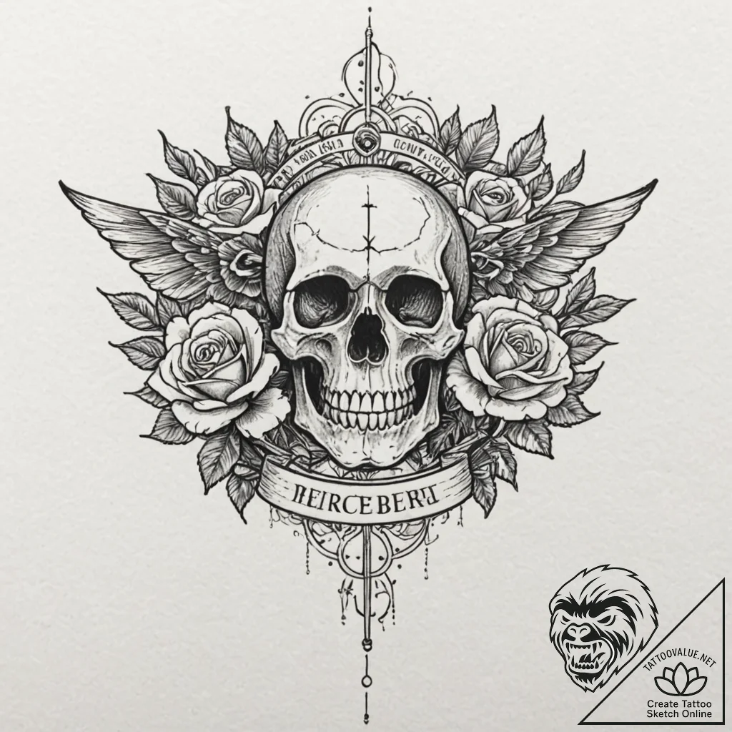 Tattoo design, a drone battery at 1%, with a... - tattoo sketch (№1751609028_0, 04.07.2025 06:03) — tattoovalue.net