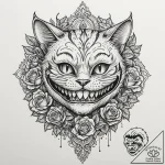 The cheshire cat’s grin (is there, but can be… – tattoo sketch (№1751610146_0, 04.07.2025 06:22) — tattoovalue.net