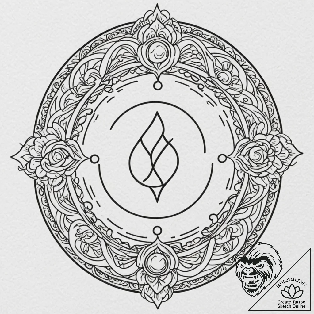 The alchemical symbols for the four elements,... - tattoo sketch (№1751610232_0, 04.07.2025 06:23) — tattoovalue.net