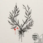 Olive branch, ink illustration for tattoo, vi… – tattoo sketch (№1751610833_0, 04.07.2025 06:33) — tattoovalue.net