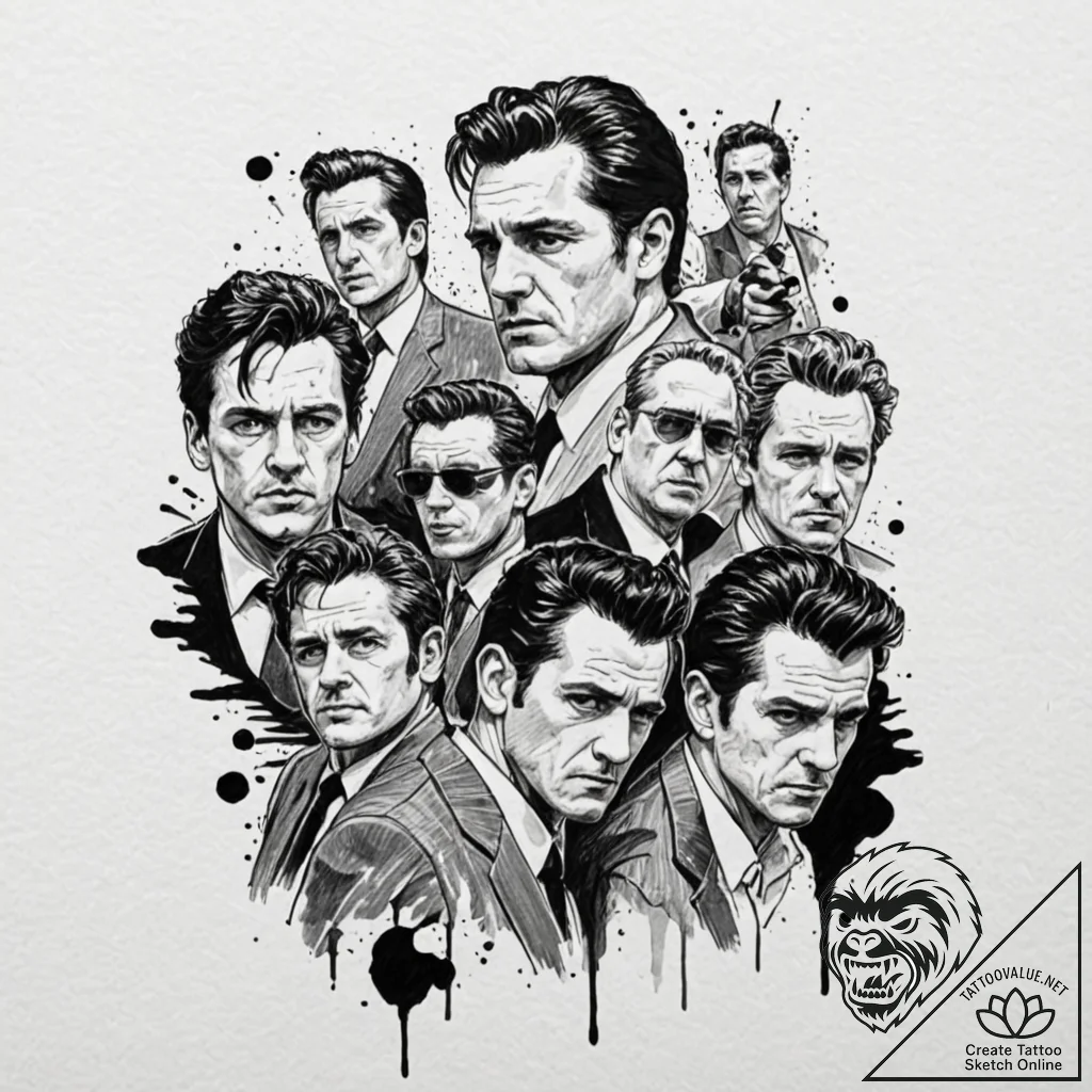 A sketch of the "ear" scene from reservoir do... - tattoo sketch (№1751611120_0, 04.07.2025 06:38) — tattoovalue.net