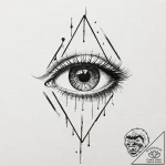 The eye of sauron, tattoo drawing outline, bl… – tattoo sketch (№1751611198_0, 04.07.2025 06:39) — tattoovalue.net