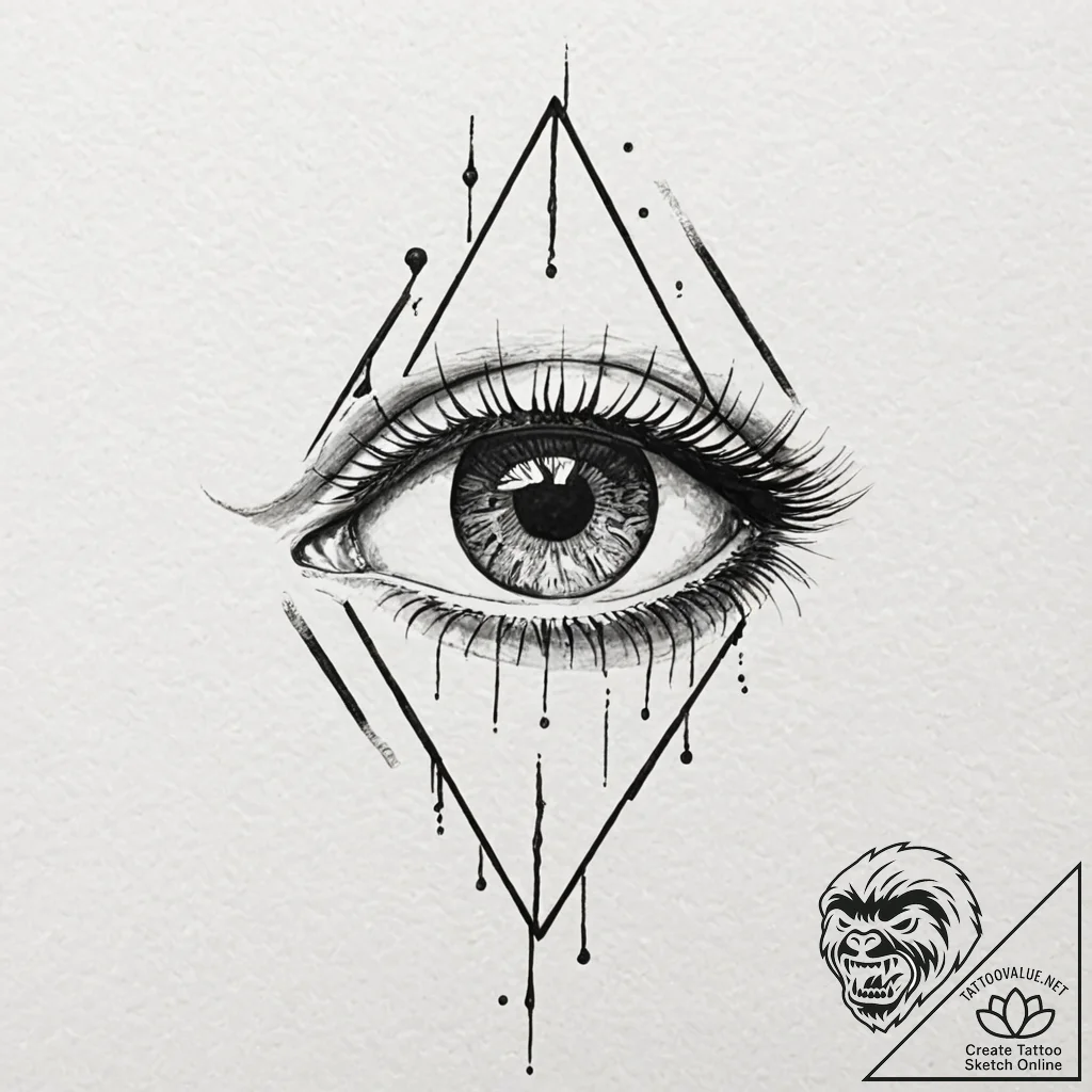 The eye of sauron, tattoo drawing outline, bl... - tattoo sketch (№1751611198_0, 04.07.2025 06:39) — tattoovalue.net