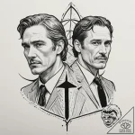 A neo-traditional portrait of the main charac… – tattoo sketch (№1751611277_0, 04.07.2025 06:41) — tattoovalue.net