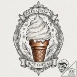 A watercolor tattoo of the scoops ahoy ice cr… – tattoo sketch (№1751611950_0, 04.07.2025 06:52) — tattoovalue.net