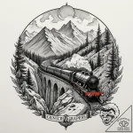 A watercolor sketch of the hogwarts express o… – tattoo sketch (№1751612637_0, 04.07.2025 07:03) — tattoovalue.net