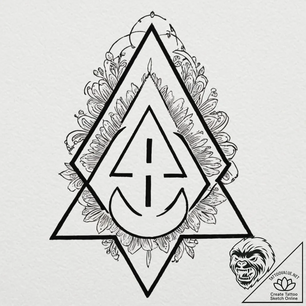 Triad (symbol), tattoo sketch design, studio... - tattoo sketch (№1751612723_0, 04.07.2025 07:05) — tattoovalue.net