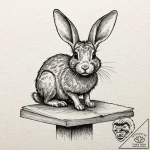 A watercolor sketch of the jack rabbit slim’s… – tattoo sketch (№1751613149_0, 04.07.2025 07:12) — tattoovalue.net