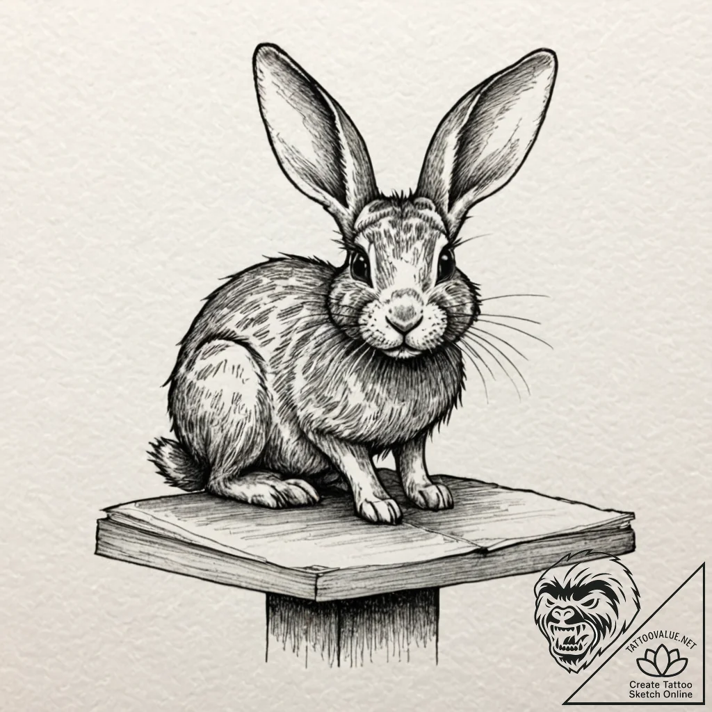 A watercolor sketch of the jack rabbit slim's... - tattoo sketch (№1751613149_0, 04.07.2025 07:12) — tattoovalue.net