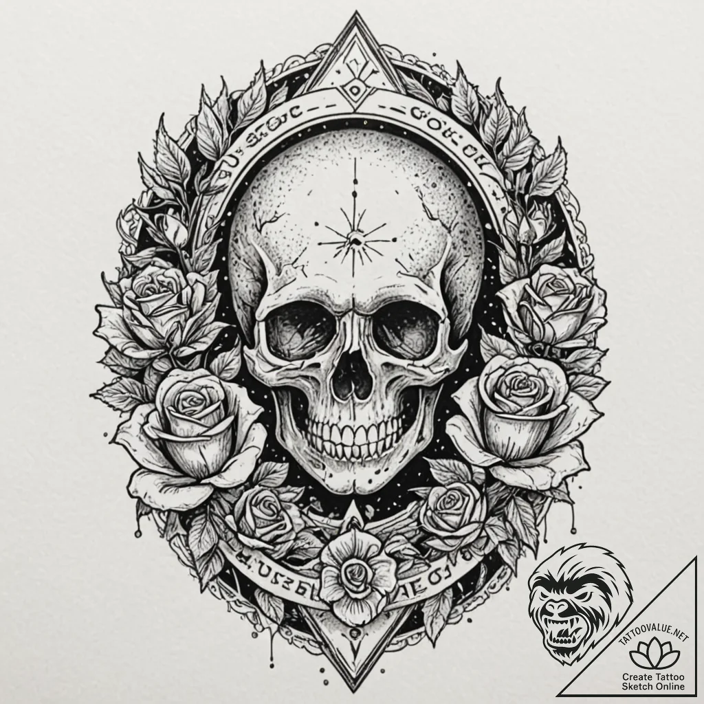 Keyhole with an eye peeping through, ink illu... - tattoo sketch (№1751613821_0, 04.07.2025 07:23) — tattoovalue.net