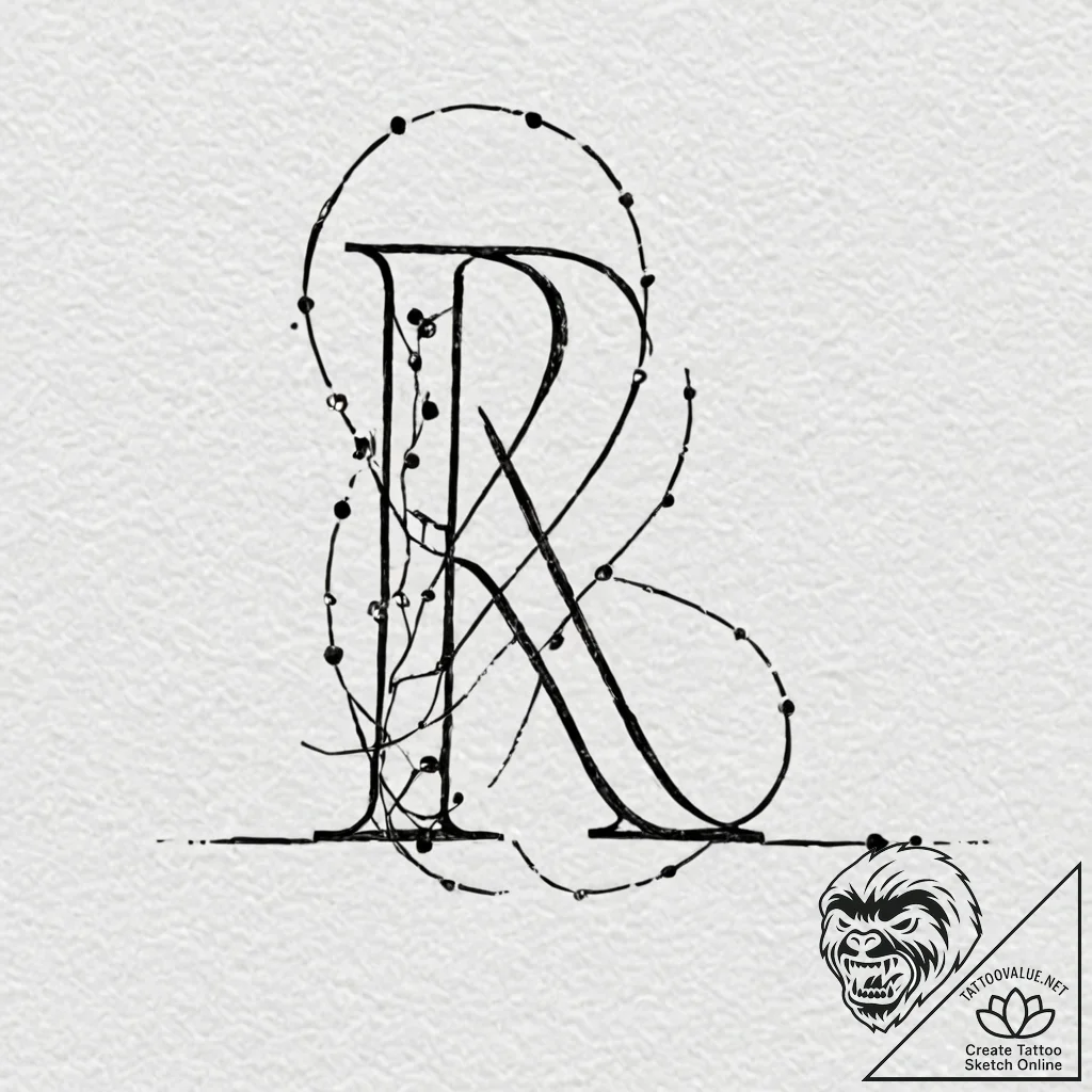 A minimalist tattoo of the fairy lights alpha... - tattoo sketch (№1751614053_0, 04.07.2025 07:27) — tattoovalue.net