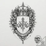 A neo-traditional tattoo of the corleone fami… – tattoo sketch (№1751614827_0, 04.07.2025 07:40) — tattoovalue.net