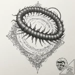 Centipede, tattoo drawing outline, profession… – tattoo sketch (№1751615794_0, 04.07.2025 07:56) — tattoovalue.net