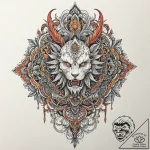Grendel, ink illustration for tattoo, vibrant… – tattoo sketch (№1751615976_0, 04.07.2025 07:59) — tattoovalue.net