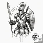Spartan warrior (is there, but can be in a ph… – tattoo sketch (№1751618435_0, 04.07.2025 08:40) — tattoovalue.net