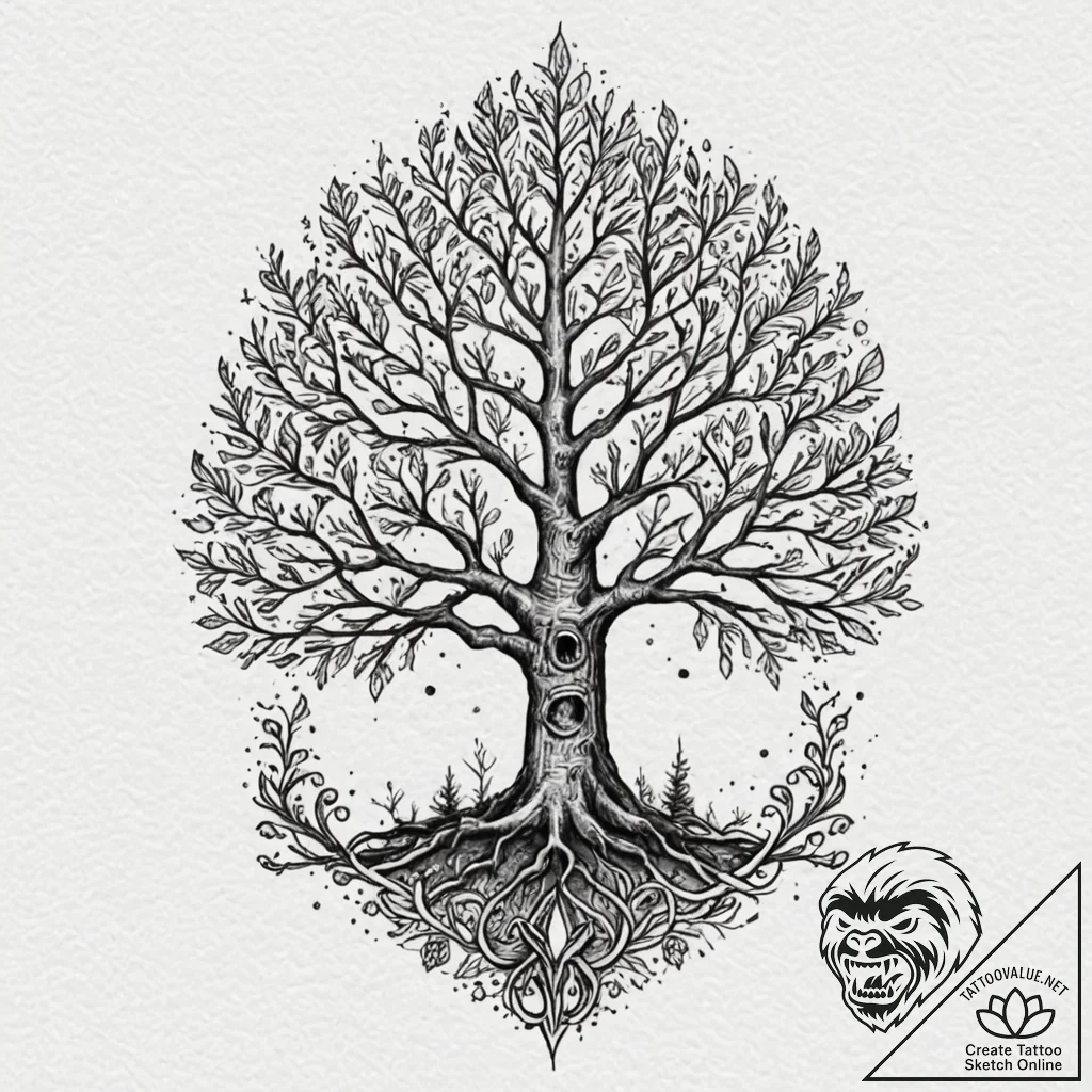 A beautiful linework tattoo sketch of the whi... - tattoo sketch (№1751618518_0, 04.07.2025 08:41) — tattoovalue.net