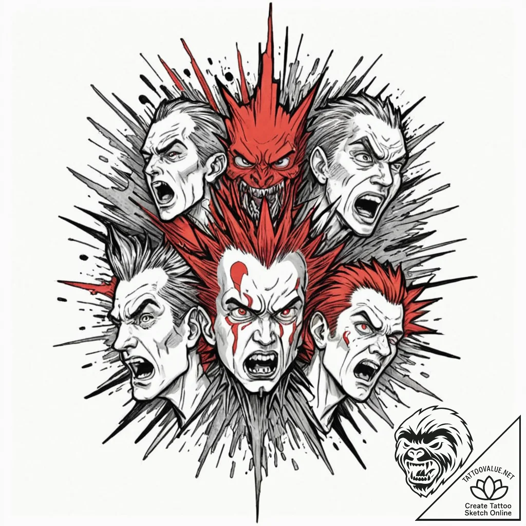A graphic novel panel of the "diabolical" exp... - tattoo sketch (№1751619170_0, 04.07.2025 08:52) — tattoovalue.net