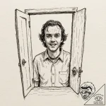 A sketch of jack torrance from the shining, p… – tattoo sketch (№1751619424_0, 04.07.2025 08:57) — tattoovalue.net