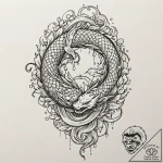 Jг¶rmungandr biting its own tail (is there as… – tattoo sketch (№1751621387_0, 04.07.2025 09:29) — tattoovalue.net