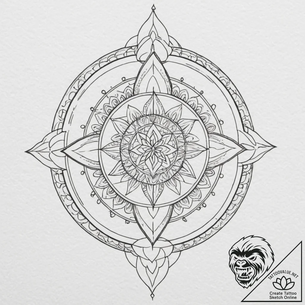 A linework tattoo of the white hand of saruma... - tattoo sketch (№1751621799_0, 04.07.2025 09:36) — tattoovalue.net