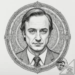 A graphic novel portrait of the main characte… – tattoo sketch (№1751622035_0, 04.07.2025 09:40) — tattoovalue.net