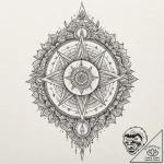 A dotwork tattoo of the five witcher signs: a… – tattoo sketch (№1751622270_0, 04.07.2025 09:44) — tattoovalue.net
