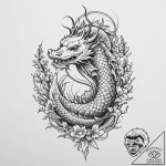 Hemp, artistic tattoo sketch, irezumi japanes… – tattoo sketch (№1751622348_0, 04.07.2025 09:45) — tattoovalue.net