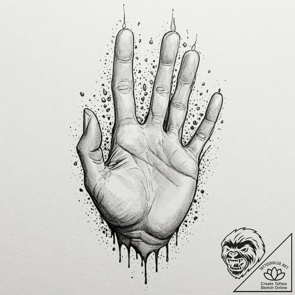 A graphic novel panel of a clicker, in horrif... - tattoo sketch (№1751623027_0, 04.07.2025 09:57) — tattoovalue.net