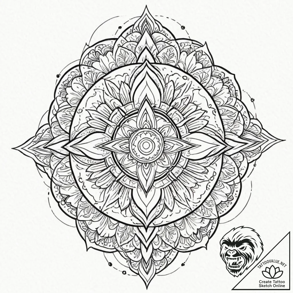 Numbers (as elements), ink illustration for t... - tattoo sketch (№1751624400_0, 04.07.2025 10:20) — tattoovalue.net