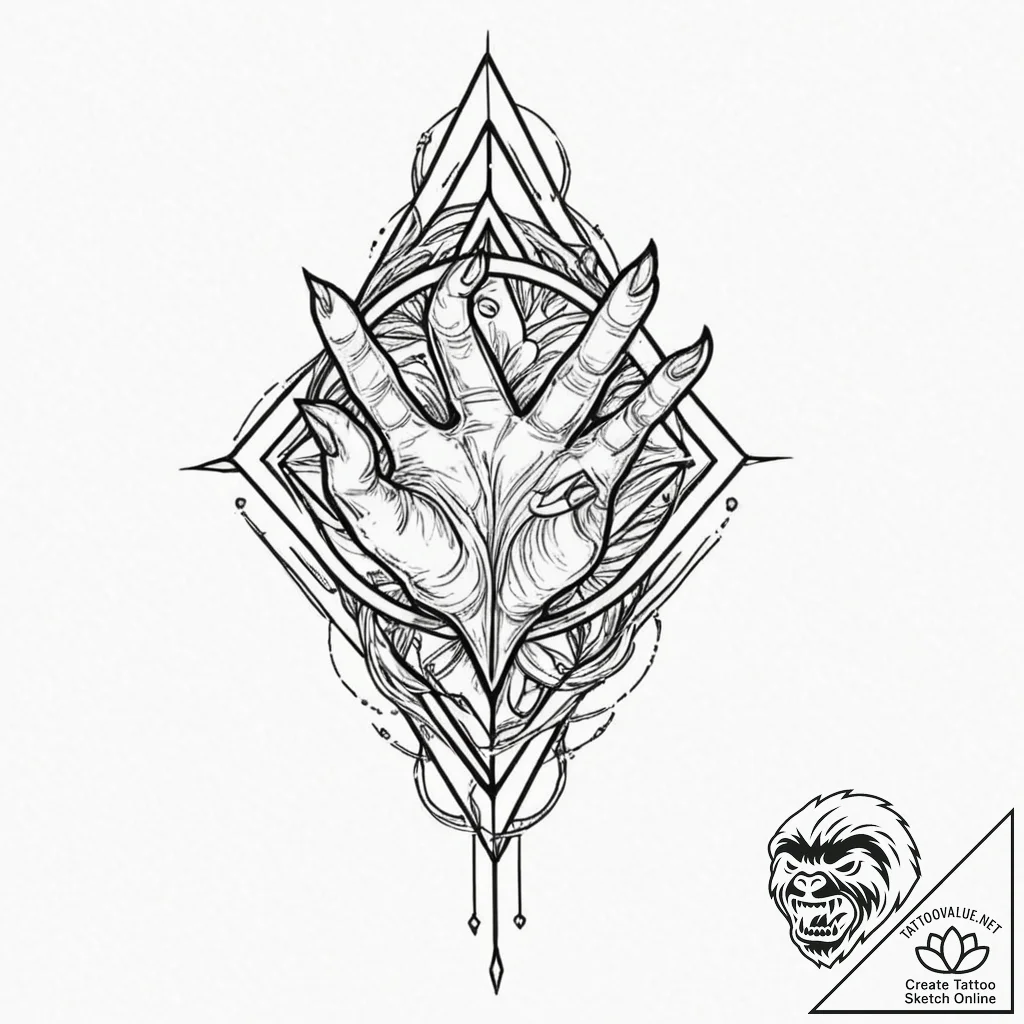 Victory (symbol), tattoo sketch design, rough... - tattoo sketch (№1751624568_0, 04.07.2025 10:22) — tattoovalue.net