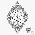 An icelandic magical stave (e.g., г¦gishjгўlm… – tattoo sketch (№1751625943_0, 04.07.2025 10:45) — tattoovalue.net