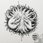A graphic novel panel of the chestburster sce… – tattoo sketch (№1751627309_0, 04.07.2025 11:08) — tattoovalue.net