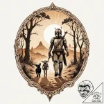 14. graphic art of the mandalorian and grogu… – tattoo sketch (№1751627396_0, 04.07.2025 11:09) — tattoovalue.net