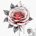 A wilting black rose losing its petals, artis… – tattoo sketch (№1751628509_0, 04.07.2025 11:28) — tattoovalue.net
