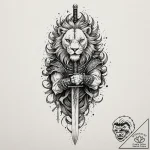 A neo-traditional tattoo of a bloody samurai… – tattoo sketch (№1751628592_0, 04.07.2025 11:29) — tattoovalue.net