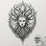 A watercolor tattoo of the mandrake root from… – tattoo sketch (№1751629108_0, 04.07.2025 11:38) — tattoovalue.net