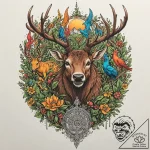 A graphic novel panel of the hedge animals fr… – tattoo sketch (№1751629626_0, 04.07.2025 11:47) — tattoovalue.net