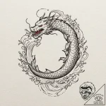 Happiness (symbol), ink illustration for tatt… – tattoo sketch (№1751629971_0, 04.07.2025 11:52) — tattoovalue.net
