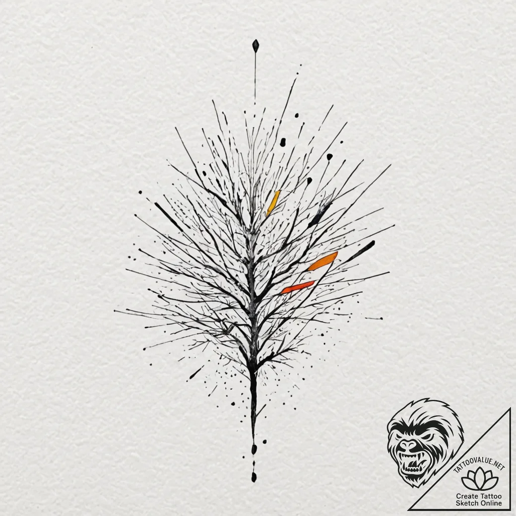 A watercolor sketch of the wall, immense and... - tattoo sketch (№1751630318_0, 04.07.2025 11:58) — tattoovalue.net